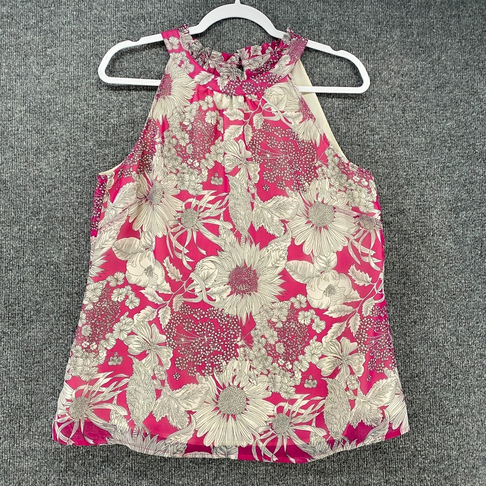 Liberty of London Target Top Womens L Pink Floral Boho Cottagecore Fairycore